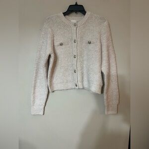 H&M Cream Textured Cardigan